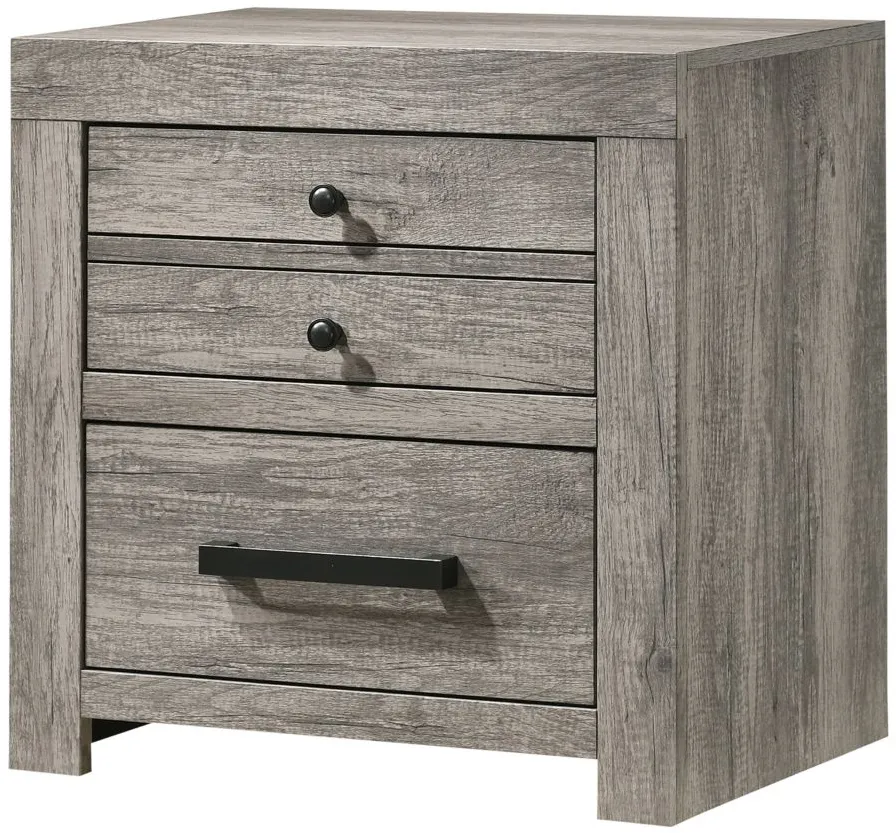 Tundra Nightstand in Gray by Crown Mark