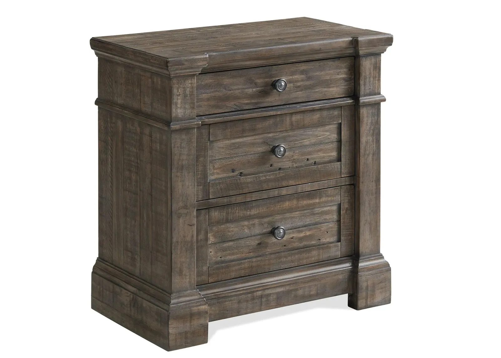 Bradford Three Drawer Nightstand in Rustic Coffee by Riverside Furniture