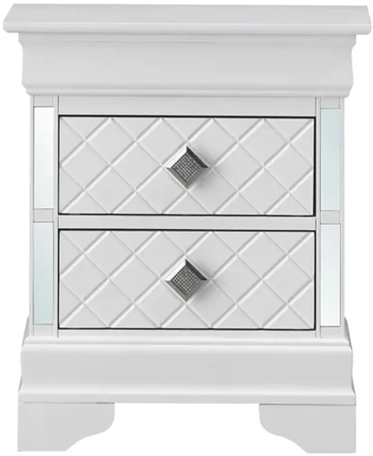 Verona Bedroom Nightstand in White by Glory Furniture