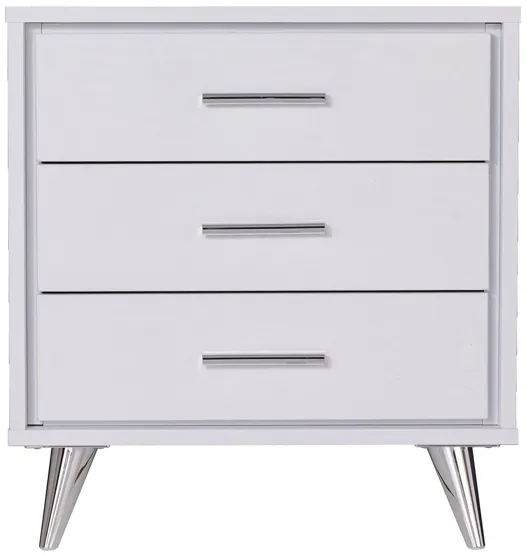 Hayden Bedside Table in White by SEI Furniture