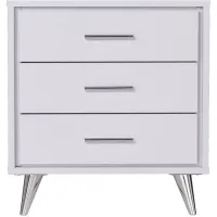 Hayden Bedside Table in White by SEI Furniture