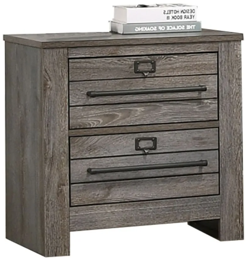 Bateson Nightstand in Weathered Gray by Crown Mark