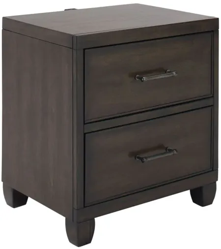 Kade Nightstand in Charcoal Gray by Hillsdale Furniture