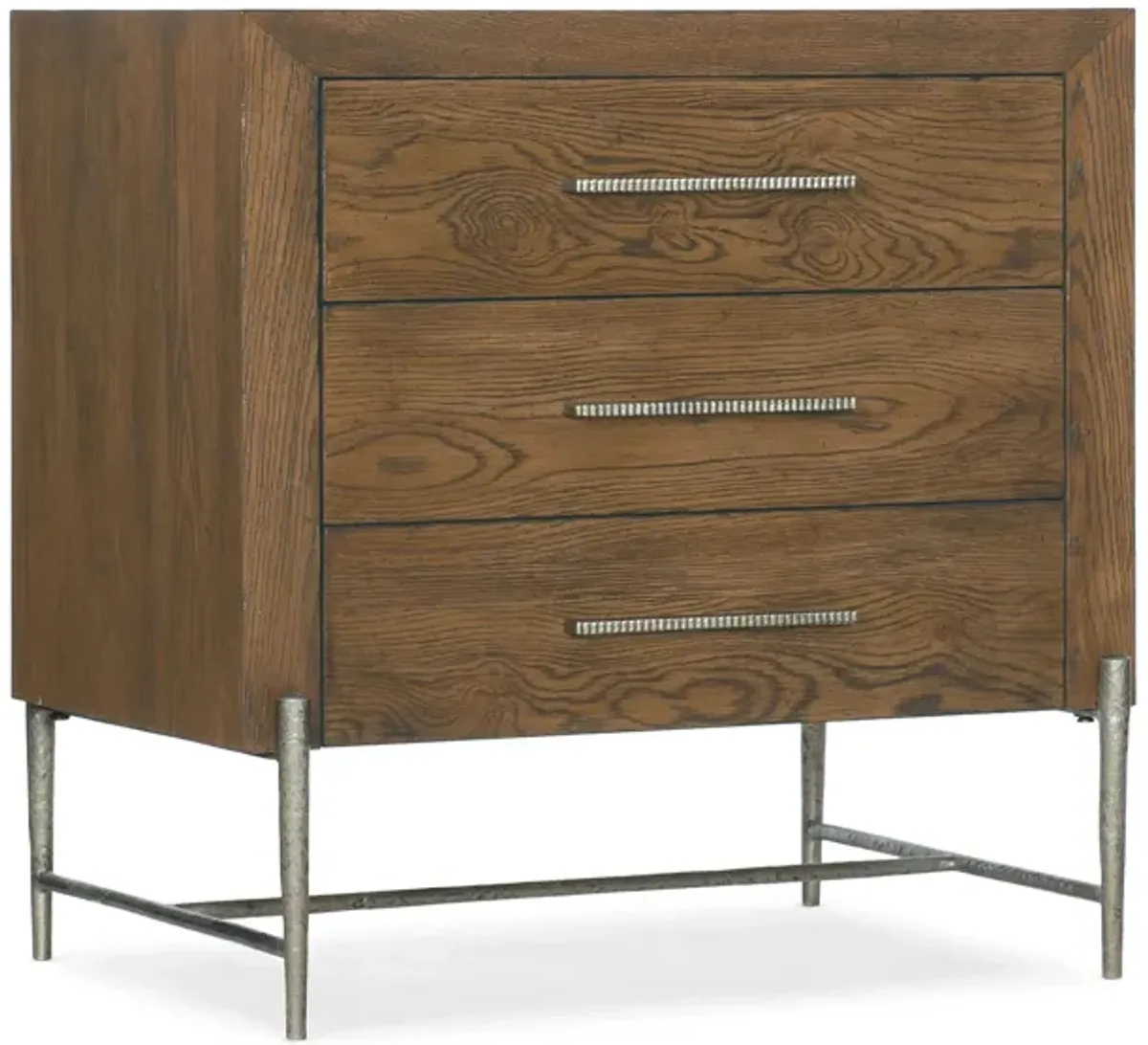 Chapman Three-Drawer Nightstand in Brown by Hooker Furniture