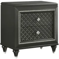 Giovani Nightstand in Metallic Grey by Crown Mark