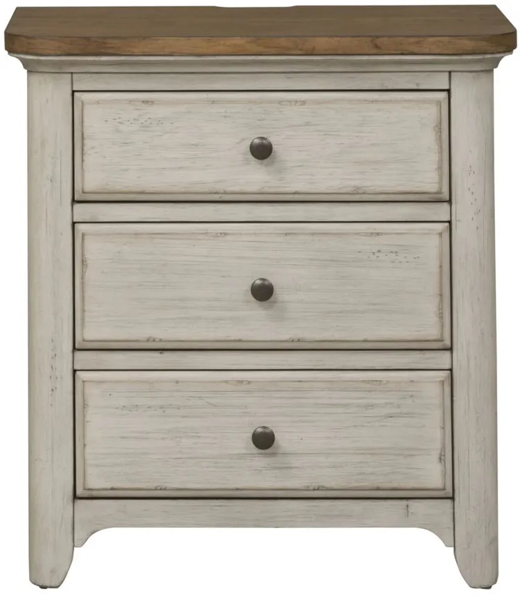 Farmhouse Reimagined Drawer Nightstand in White by Liberty Furniture