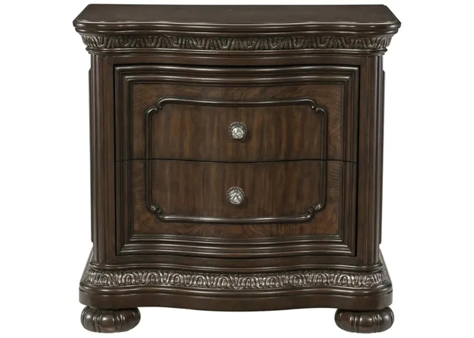 Lizbeth Nightstand With Power Outlets in Dark Cherry by Homelegance