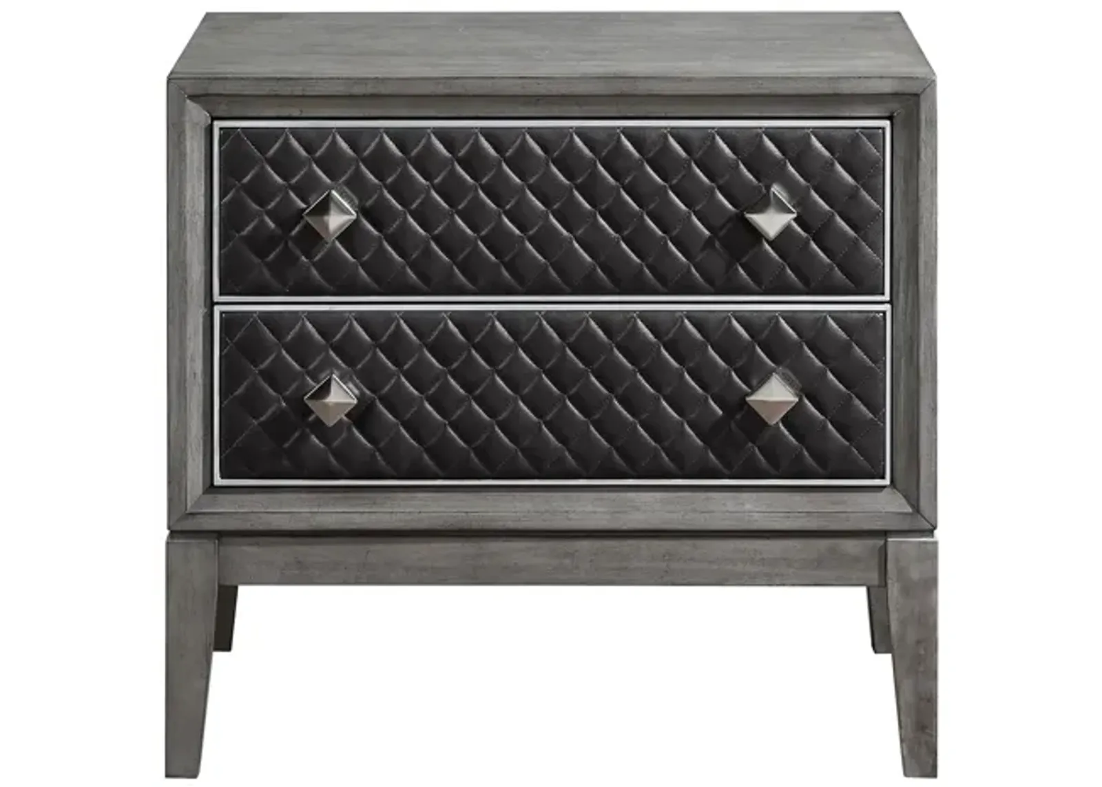 Tabitha Nightstand in Wire-Brushed Gray by Homelegance