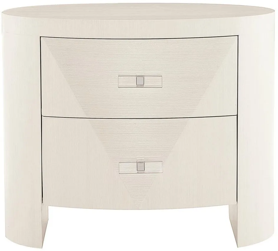 Axiom Nightstand in Linear Grey/Linear White by Bernhardt