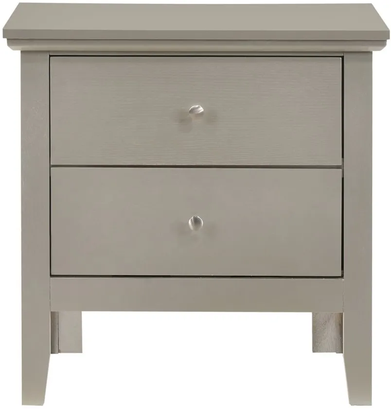 Primo Nightstand in Silver Champagne by Glory Furniture