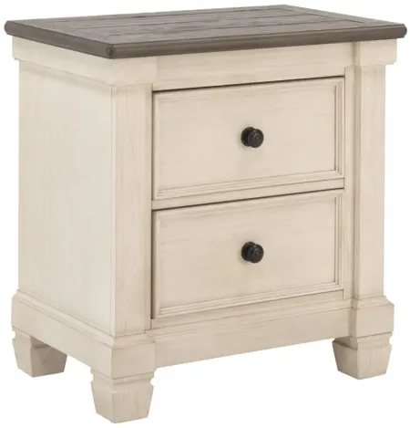 Andover Bedroom Nightstand in Antique white/brown gray by Bellanest