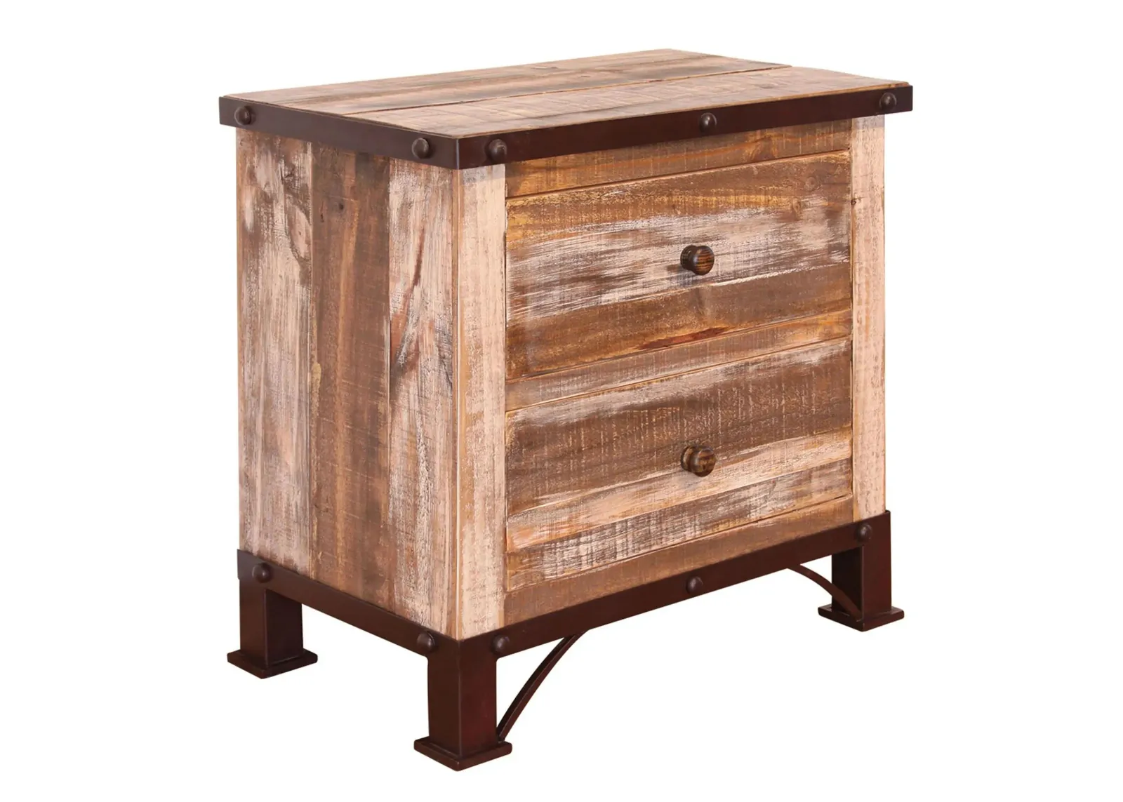 Antique Nightstand in Antique Distressed by International Furniture Direct