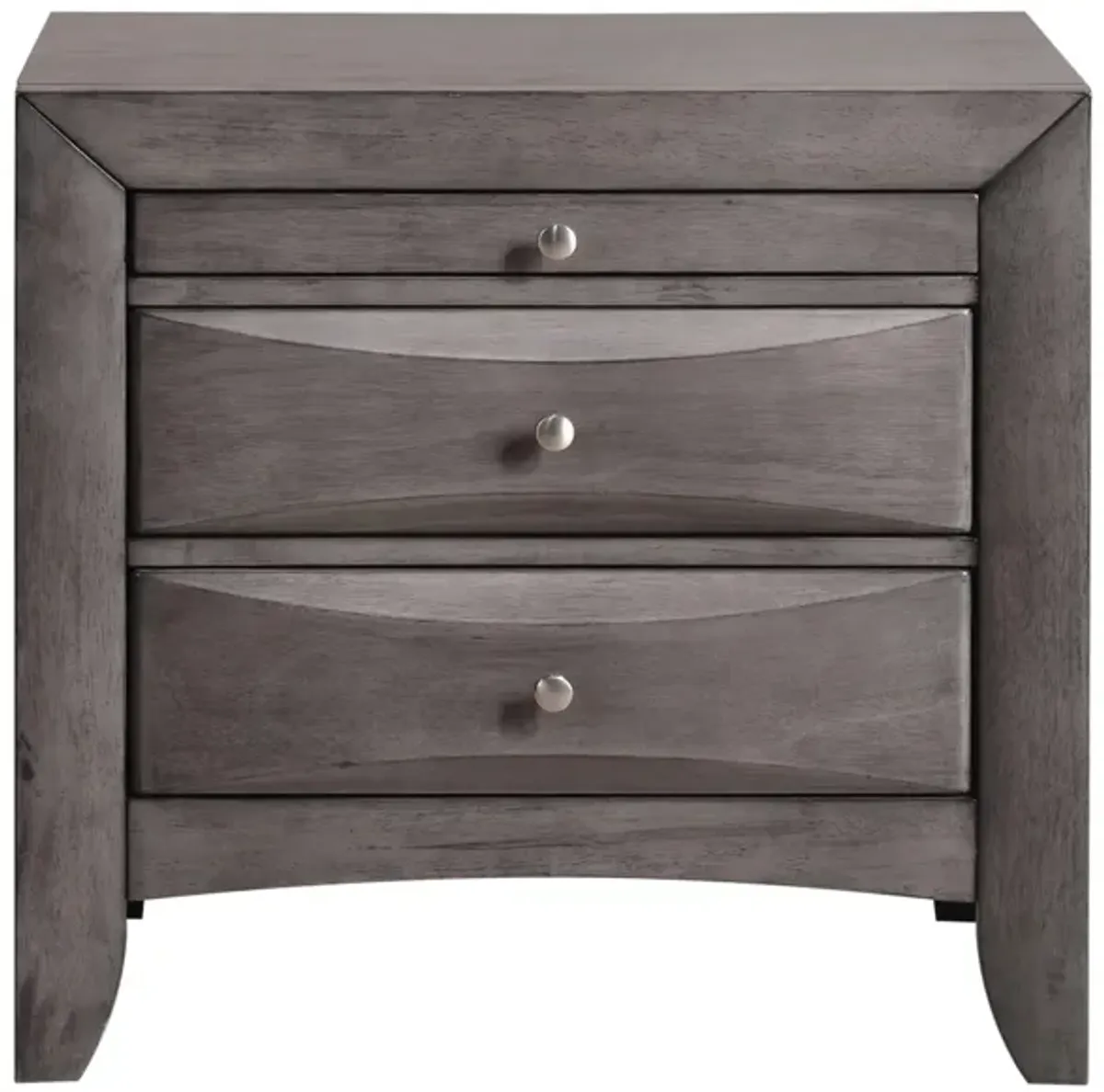 Madison 2 Drawer Nightstand in Gray by Elements International Group