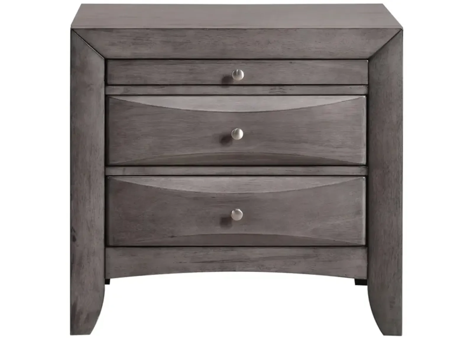 Madison 2 Drawer Nightstand in Gray by Elements International Group