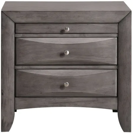 Madison 2 Drawer Nightstand in Gray by Elements International Group