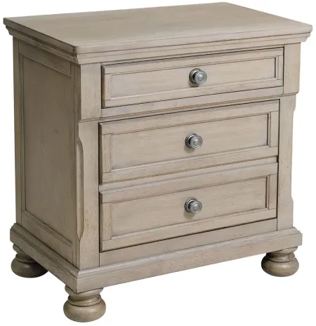 Donegan Nightstand in Wire-brushed gray by Homelegance