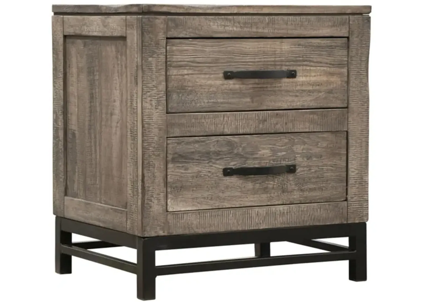 Blacksmith 2 Drawer Nightstand in Brown by International Furniture Direct