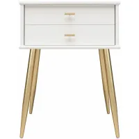 Valentina Nightstand in White by DOREL HOME FURNISHINGS