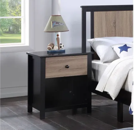 Connelly Nightstand in Black/Vintage Walnut by Heritage Baby