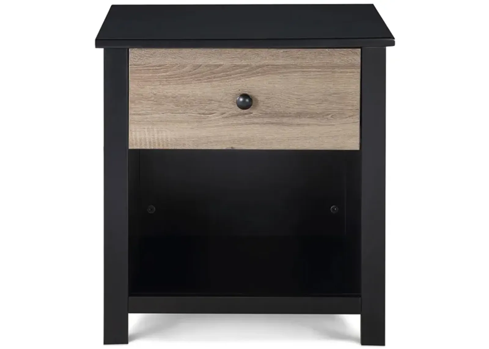 Connelly Nightstand in Black/Vintage Walnut by Heritage Baby