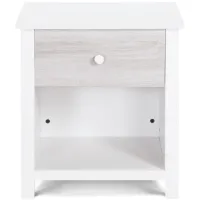 Connelly Nightstand in White/Rockport Gray by Heritage Baby