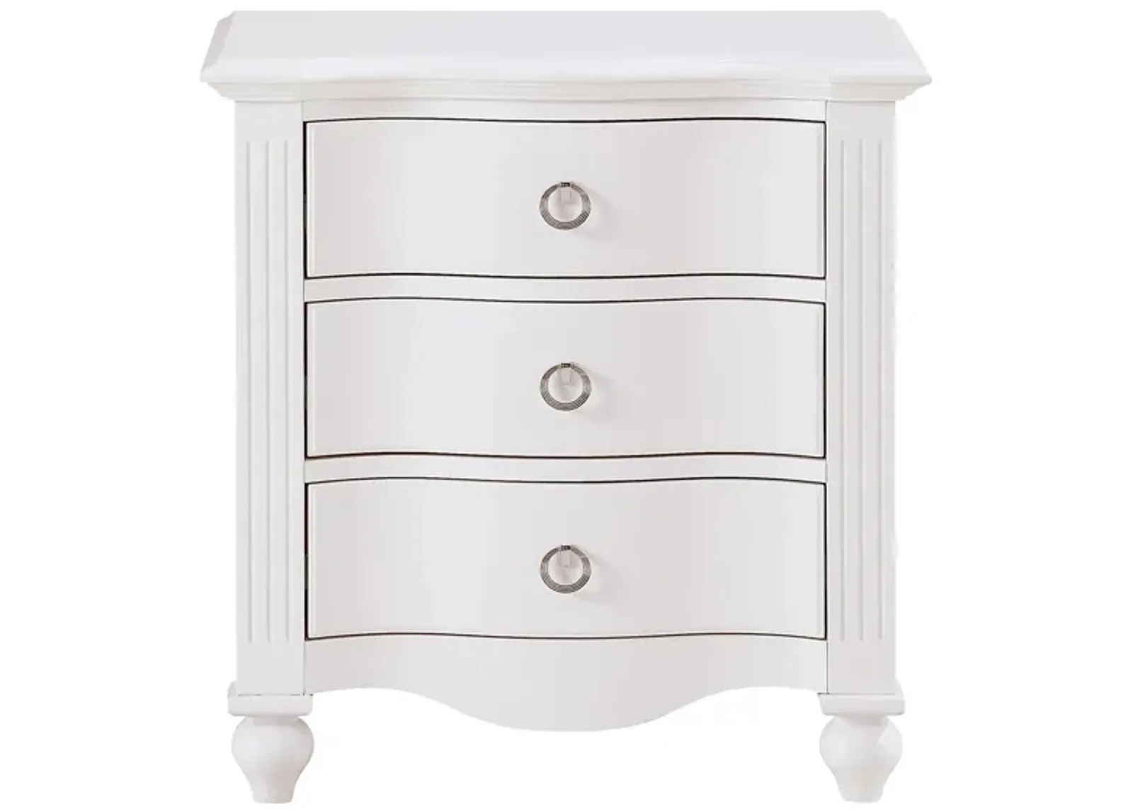 Jayla Night Stand in White by Homelegance