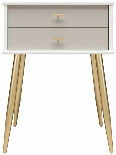 Valentina Nightstand in White / Grey by DOREL HOME FURNISHINGS