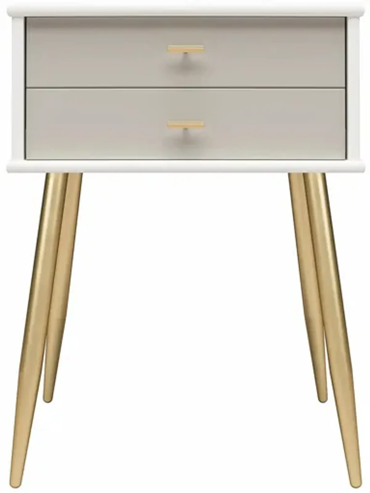 Valentina Nightstand in White / Grey by DOREL HOME FURNISHINGS