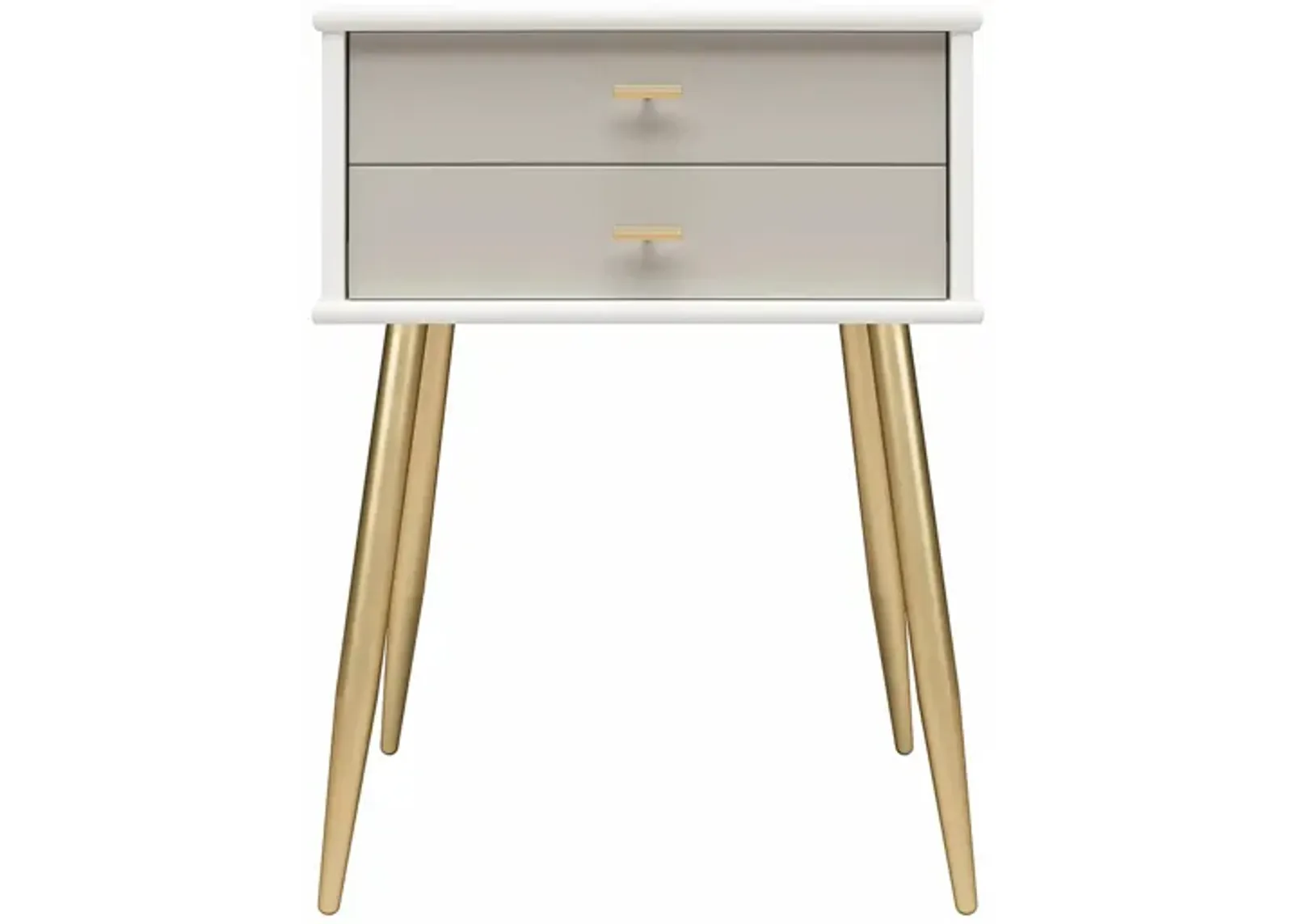 Valentina Nightstand in White / Grey by DOREL HOME FURNISHINGS