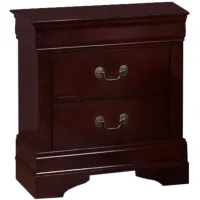 Louis Phillip Nightstand in Cherry by Crown Mark
