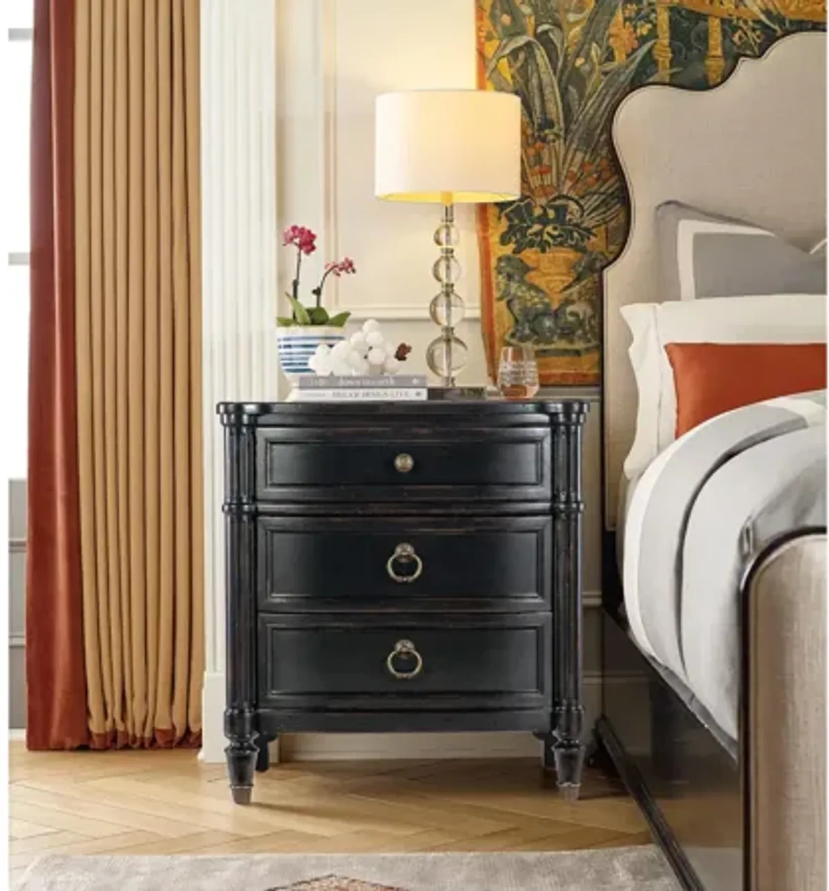 Charleston Three-Drawer Nightstand