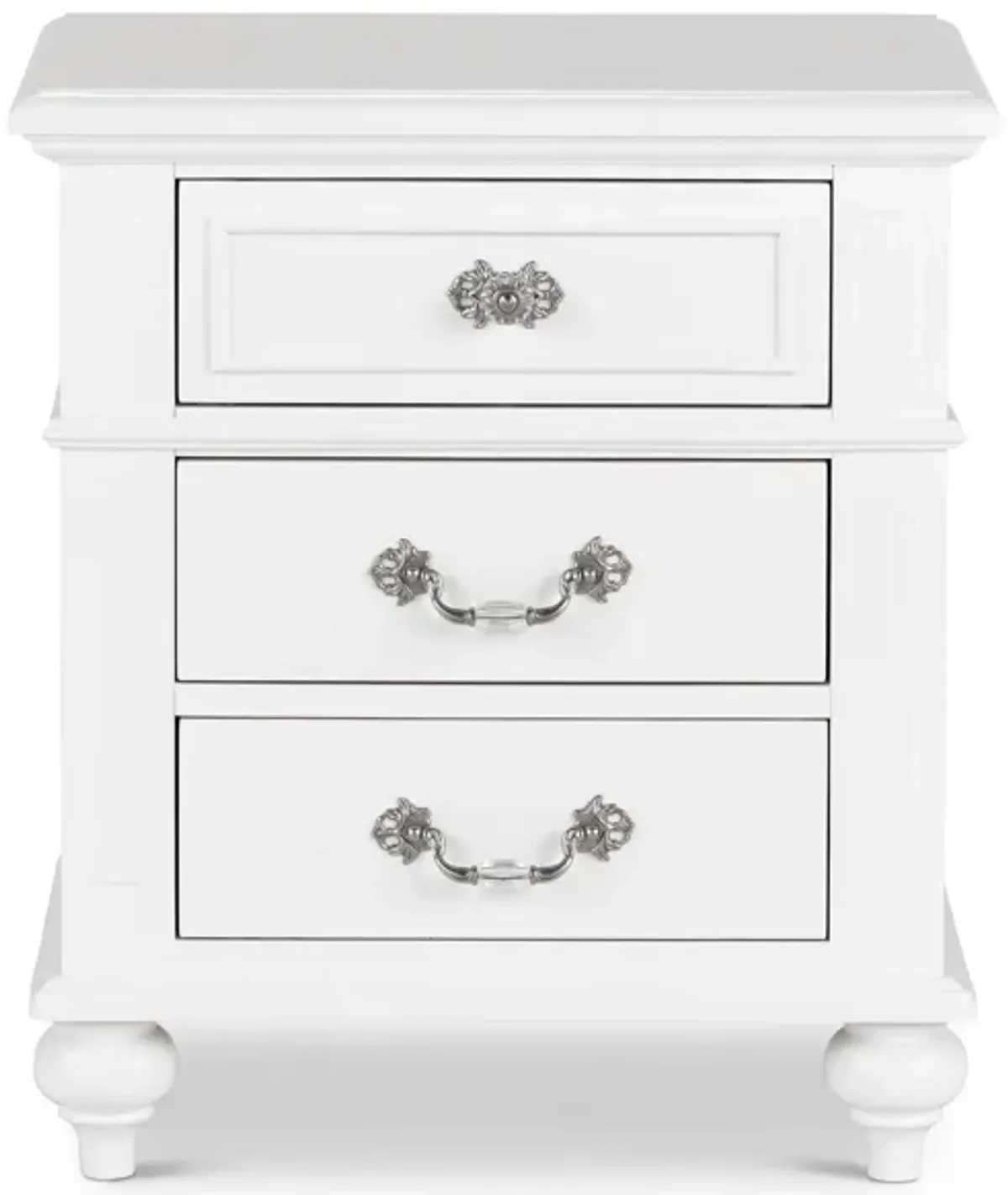 Annie 3 Drawer Nightstand in White by Elements International Group