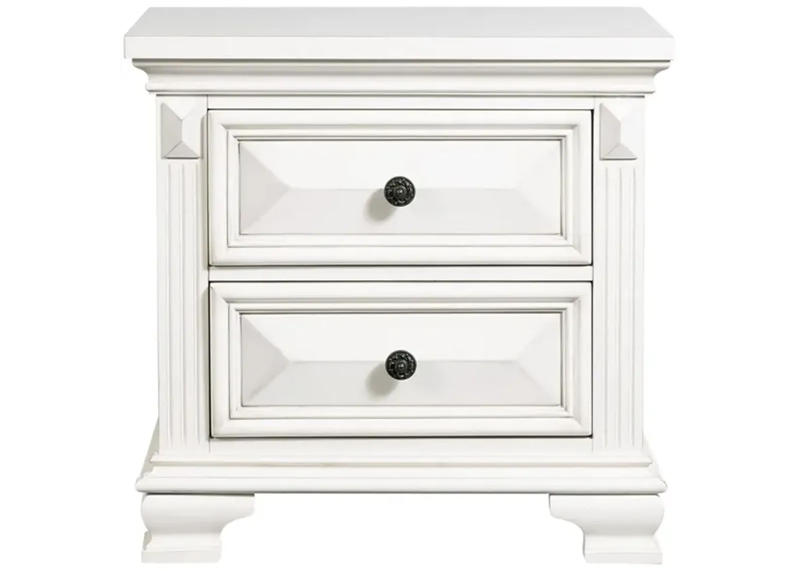 Trent 2 Drawer Nightstand in Antique White by Elements International Group