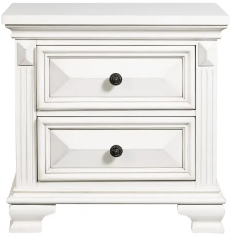 Trent 2 Drawer Nightstand in Antique White by Elements International Group