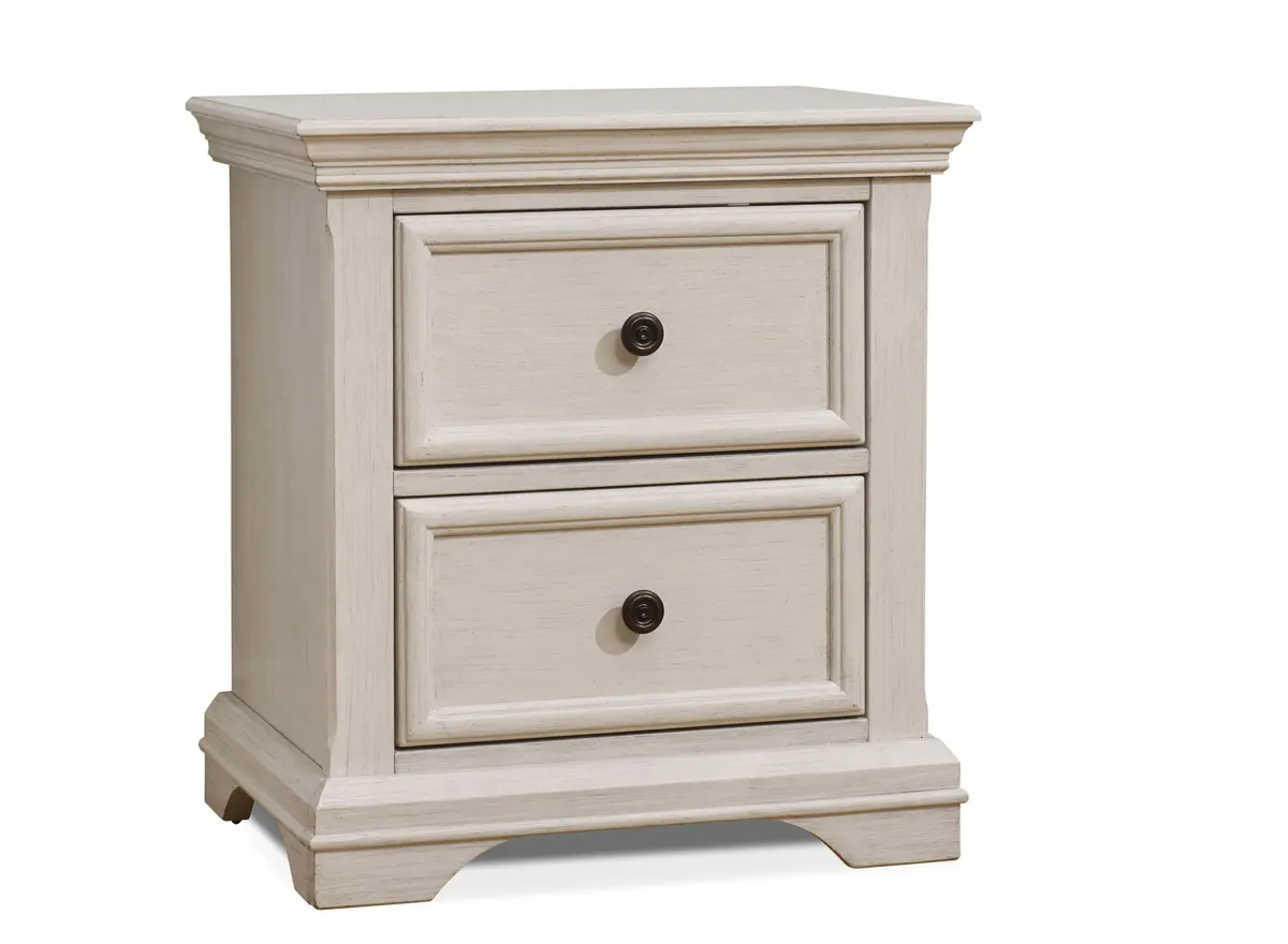 Portofino Nightstand in Brushed Ivory by Sorelle Furniture