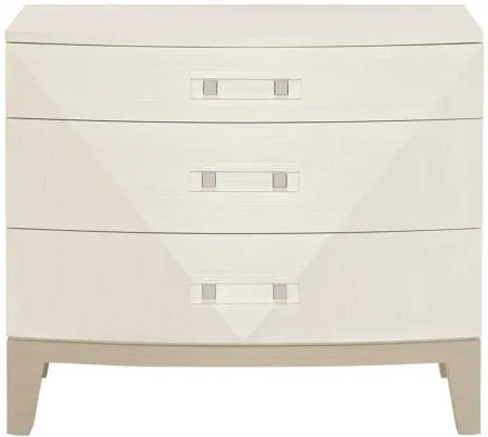 Axiom Nightstand in Linear Grey/Linear White by Bernhardt
