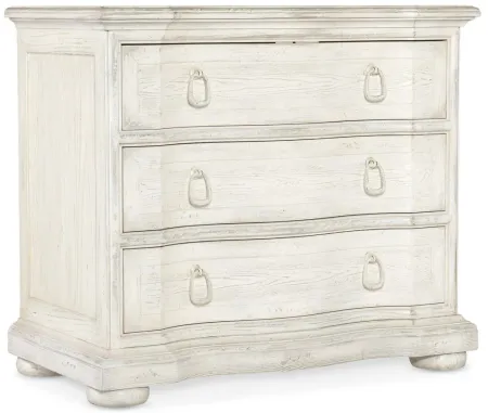 Traditions Three-Drawer Nightstand in White;Beige by Hooker Furniture