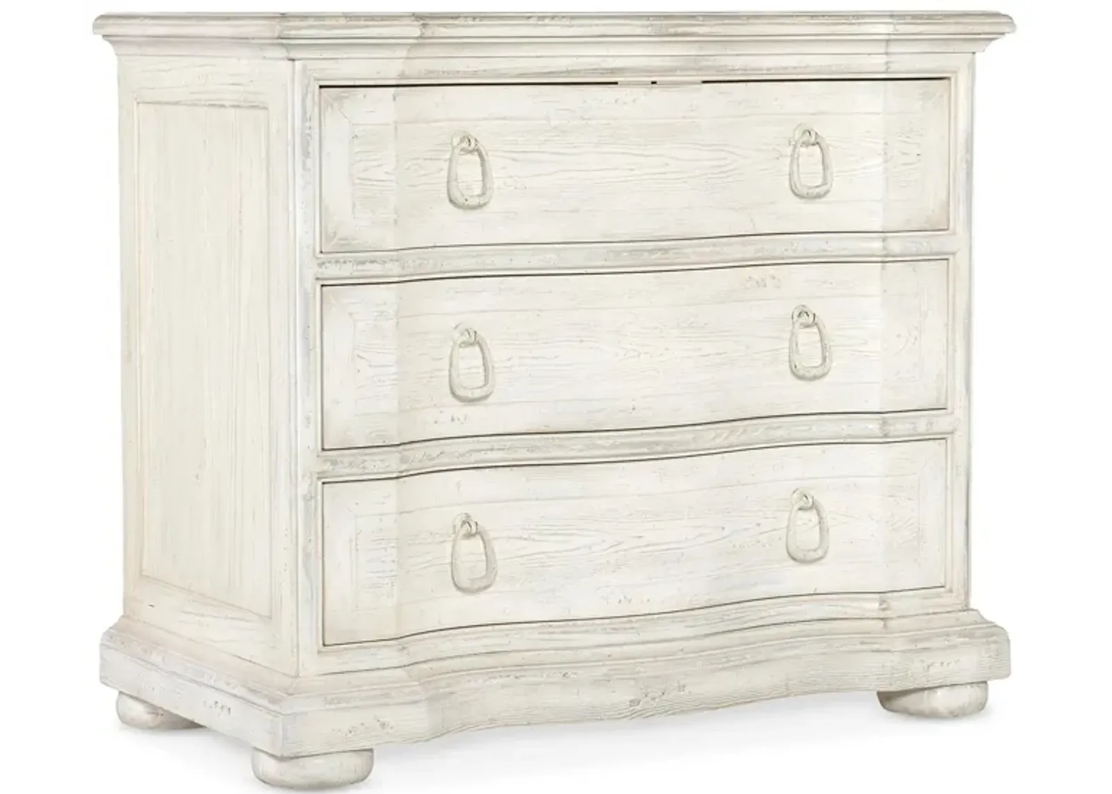 Traditions Three-Drawer Nightstand in White;Beige by Hooker Furniture