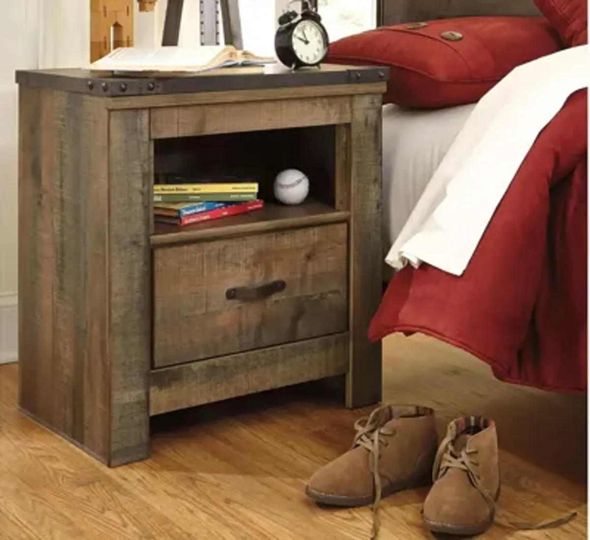 Braydon 1 Drawer Nightstand w/ USB Charging