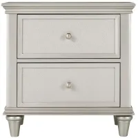 Tiffany Nightstand in Silver by Homelegance