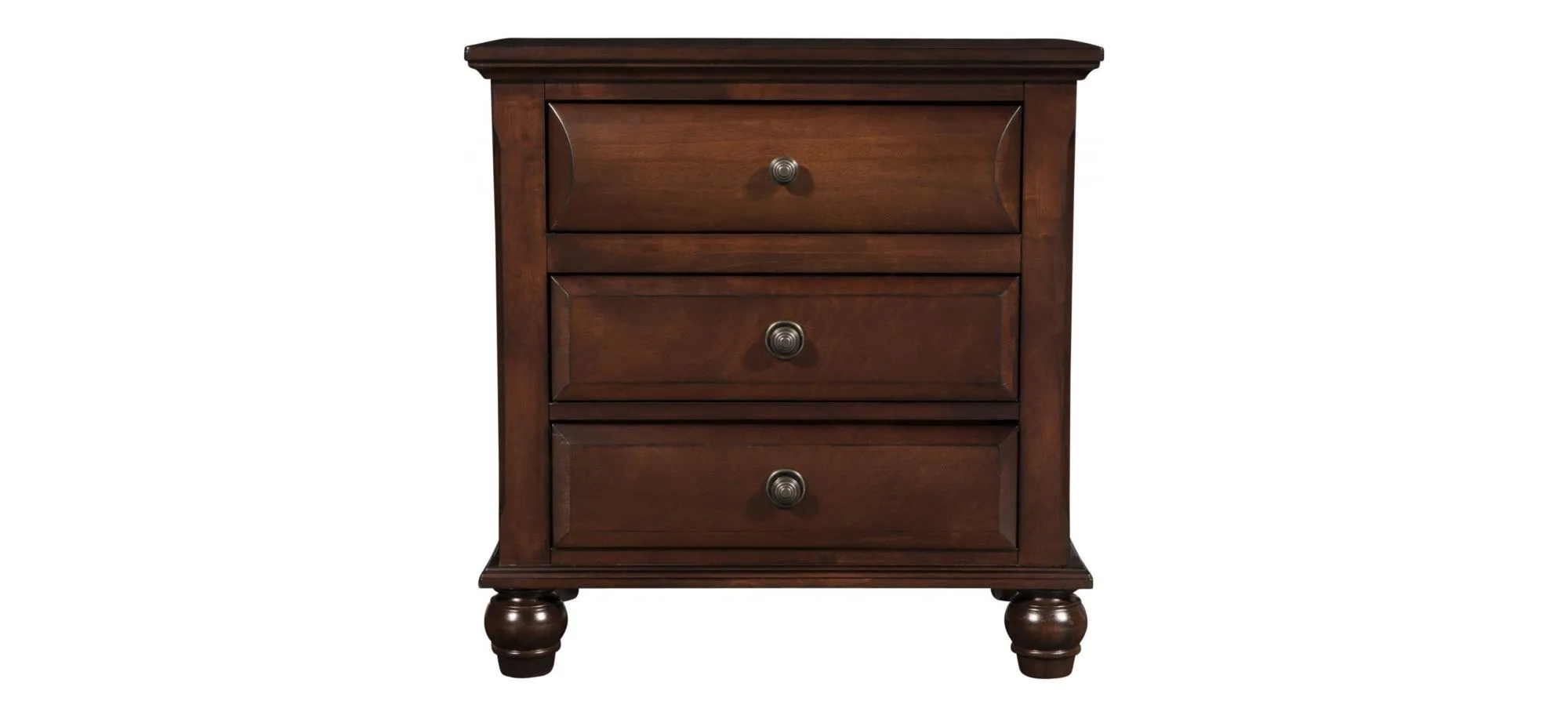 Clarion Nightstand in Brown Cherry by Bellanest