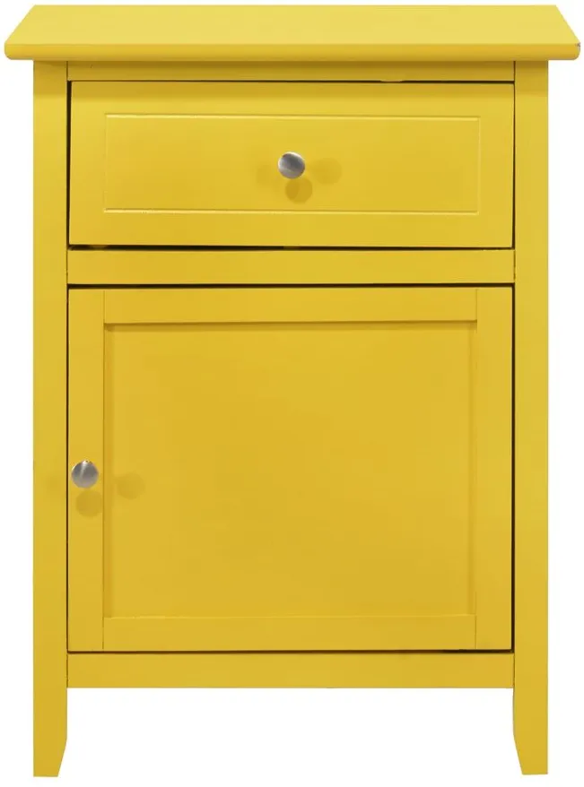 Izzy Bedroom Nightstand in Yellow by Glory Furniture