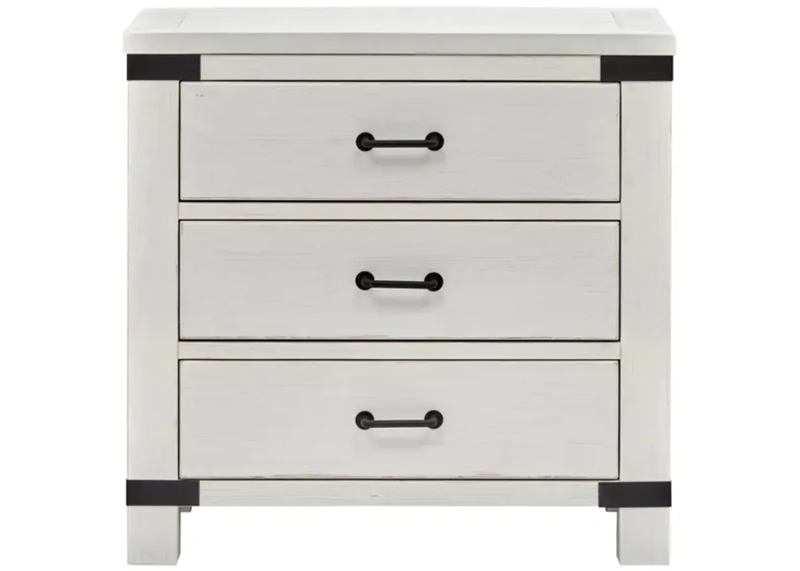 Harper Springs Nightstand w/Metal Accent in Silo White by Magnussen Home