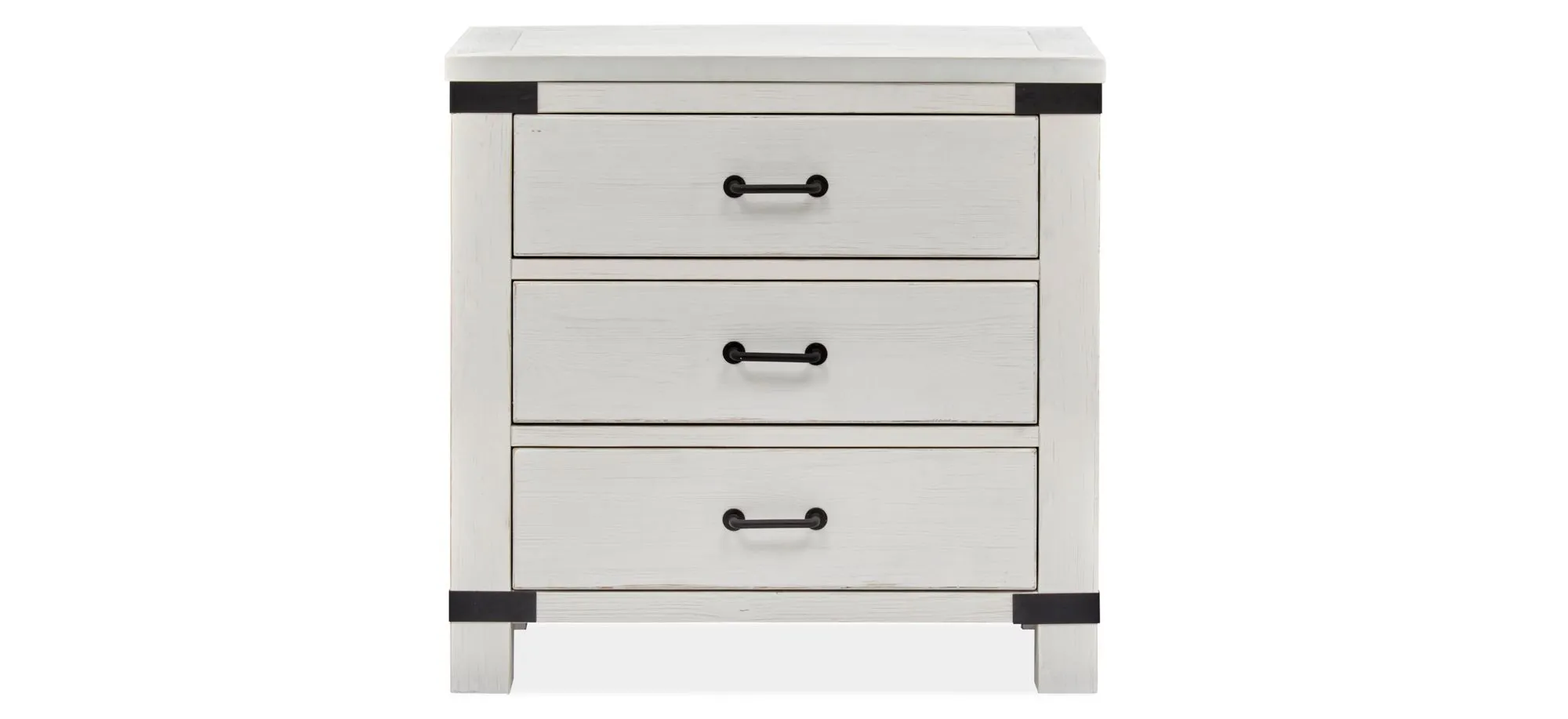 Harper Springs Nightstand w/Metal Accent in Silo White by Magnussen Home