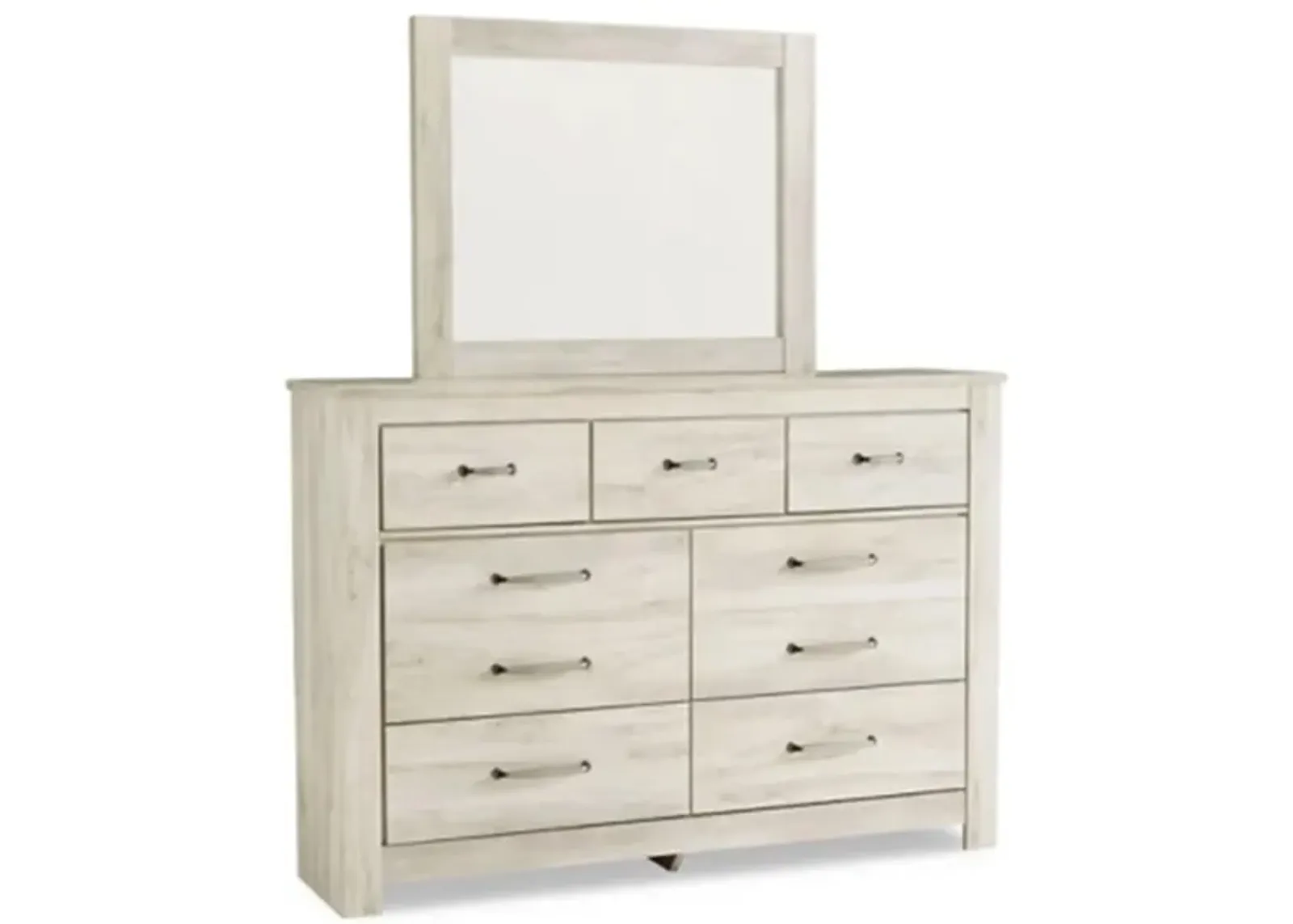 Bellaby Dresser and Mirror in Whitewash by Ashley Furniture