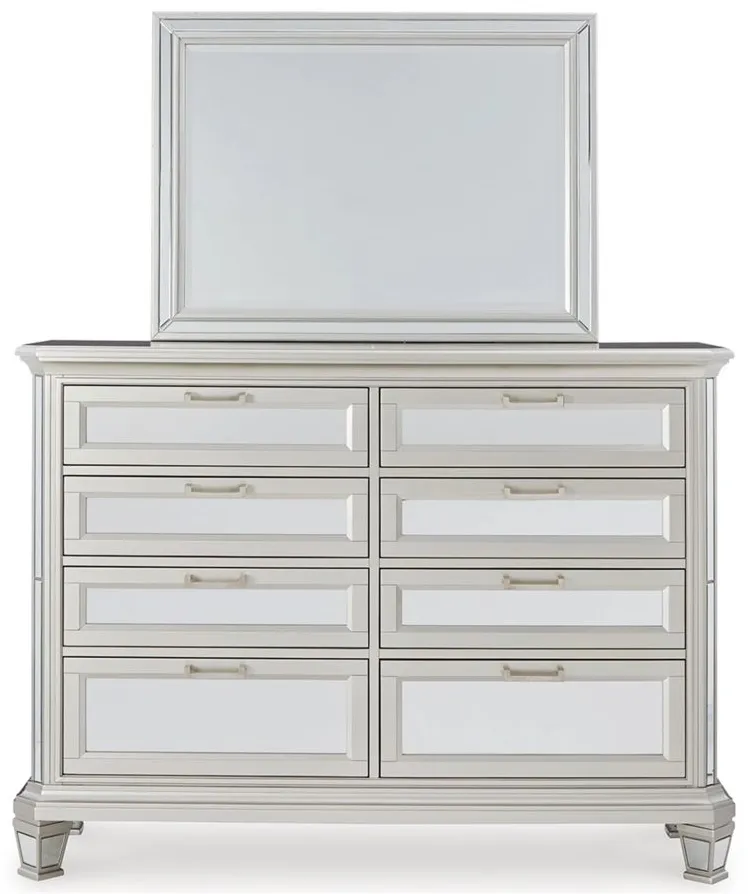 Lindenfield Dresser and Mirror in Silver by Ashley Furniture