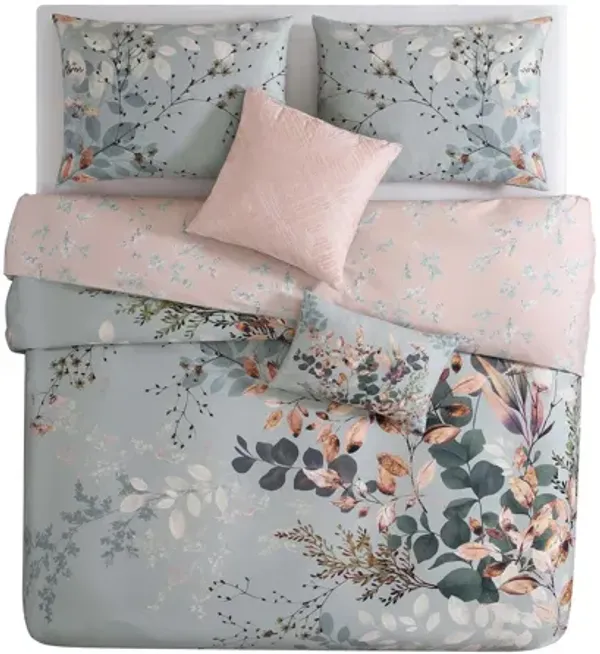 Bebejan Peach Leaves 5-pc. Reversible Comforter Set