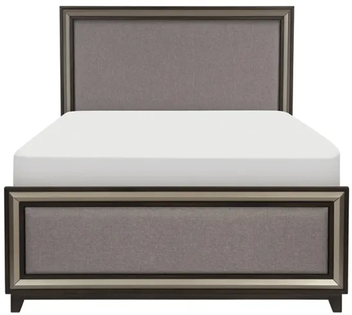 Charlie Bed in 2-Tone Finish: Ebony and Silver by Homelegance