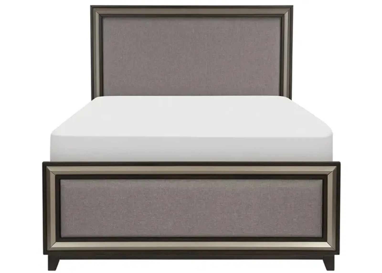 Charlie Bed in 2-Tone Finish: Ebony and Silver by Homelegance