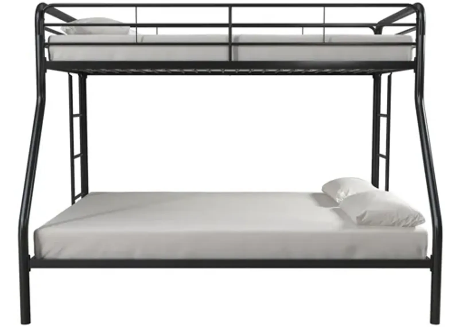 Dusty Twin over Full Metal Bed with Ladders in Black by DOREL HOME FURNISHINGS